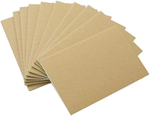 HUELE 90 x 130 mm Blank Peges Kraft Notebook Traveler Journal Notebook ,Samll Kraft Journals Bulk , 10 Pcs