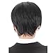 HH Building Ghoul Kaneki Ken Cosplay Wig Anime Costume Party Black Hair 12 Inch