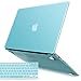 IBENZER Compatible with Old Version MacBook Air 13 Inch Case (2010-2017 Release). Models: A1466 / A1369, Plastic Hard Shell Case with Keyboard Cover for Mac Air 13, Serenity Green, A13SRG+1