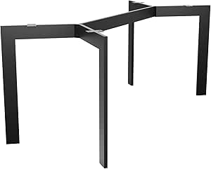 MetaloPro 2 stuks tafelpoten - metaal zwart 72 cm | Tafelkufen eettafel