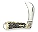 Uncle Henry 16UH Hawkbill Pruner 7in Folding Knife with 3in High Carbon Stainless Steel Hawkbill Blade, Classic Staglon Handle, and Nickel Silver Bolsters for EDC, Pruning, Grafting, and Gardening