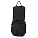 Black Hanging Toiletry Bag - Compact Portable Travel Bag Organizer - For Men & Women - Holds Shaving Bottles, Razors, Shampoo, Toothpaste, Cosmetics, Makeup, & More - 10.5 x 9.5 x 4.5 Inches