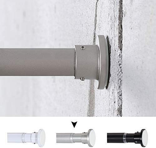 PrimeBeau 1'' No Tools Room Divider Spring Tensions Rod Adjusts from 28-50 Inches Decorative Heavy Duty Tension Rod for Curtains or Clothes, Nickel