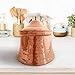 Mandalina Magic Copper Kitchen Canister with lid – Handmade, Medium 2 quart Hammered Metal Jar, Tin, Urn for Cookie Storage, Coffee, Tea, Sugar, Biscuits, Flour, Snacks, Garlic, Candy, Dog Treats