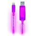 Pilot Electronics EL-1402P Electroluminescent V2 Charge/Sync iPhone 5 Cable, Pink