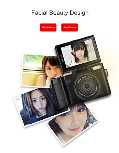 Powpro Pcad PP-R2 Full HD Camcorder 1080p Digital Camera 24.0M 3 Inch Screen 180 Degree Rotation Video Recorder