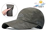 Baseball Cap Quick Dry Travel Hats UPF50+ Cooling Portable Sun Hats for Sports Golf Running Fishing Outdoor Research with Foldable Long Large Bill