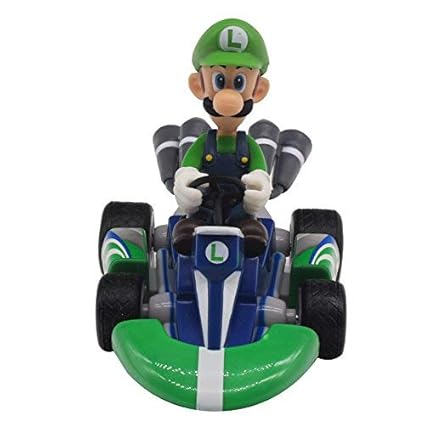 HT TOYS Super Mario Kart 7 Luigi Action Figures Pull Back Cars Pull-Back Racers Kart Toy 9cm