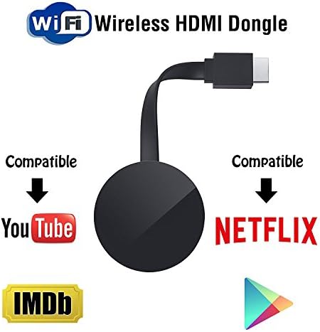 COFEND Wireless HDMI Screen Mirror Dongle WiFi Display TV Dongle Receiver 1080P for iOS Android Windows Mac OSX Support Airplay Miracast DLNA Google Home and Chrome App Cast (Round)