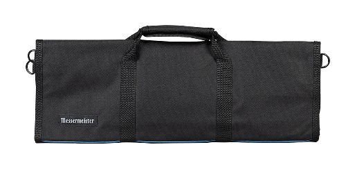 Messermeister 12-Pocket Padded Knife Roll, Black