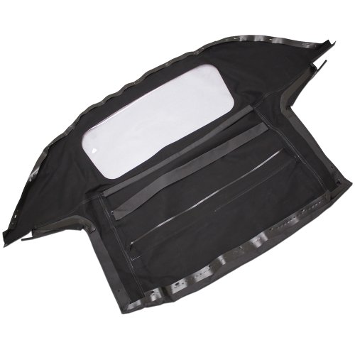Sierra Auto Tops Convertible Soft Top Replacement, compatible with 1990-2005 Mazda Miata MX5, w/Plastic Window, Cabrio Vinyl, Black