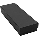 RJ Displays-10 Pack Jewelry Boxes Cotton Filled Assorted Mixed Gift Box Set for Ring, Pendants, Necklace, Bracelets Watch (Matte Black)