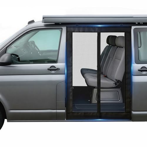 Magnetic Mosquito Net for VW T5 T6 Sliding Door, Insect Net and Fly Screen with Shade Net, Sun Protection as Camping Accessory for Multivan