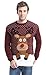 Daisysboutique Men's Holiday Reindeer Snowman Santa Snowflakes Sweater (Large, Reindeer)