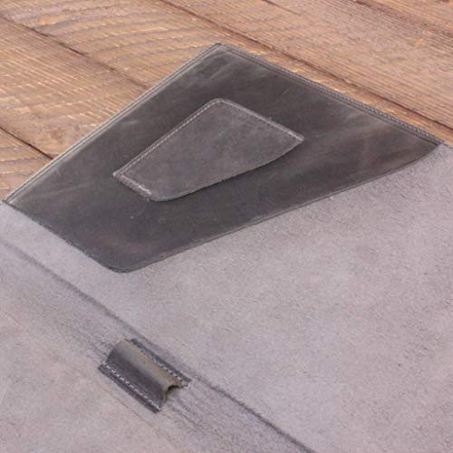 PEGAI Personalized Leather Portfolio/Legal Padfolio, Distressed Leather Legal Pad Folio - Marshall Rock Gray