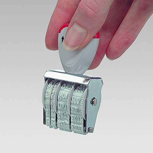 Trodat Rechteckig 1010 Classic Datumsstempel Deutsch, Monat abgekürzt, AbdruckgröÃe 4 x 26 mm – Bild 5