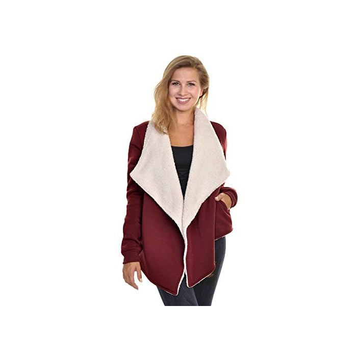 Angelina Women's Sherpa-Lined Cardigan 