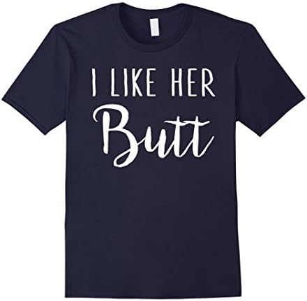 Men's I Like His Beard - Her Butt - Couple Large Navy