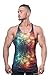 Jed North Bodybuilding Tank Top Gym Stringer Y-Back Muscle Racerback,Abstract,Medium