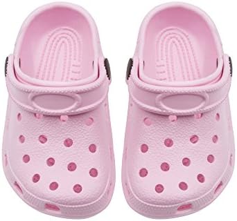 Shocked Toddler Rubber Foam Slingback Clogs with Ventilated Upper Size 5-6 Light Pink