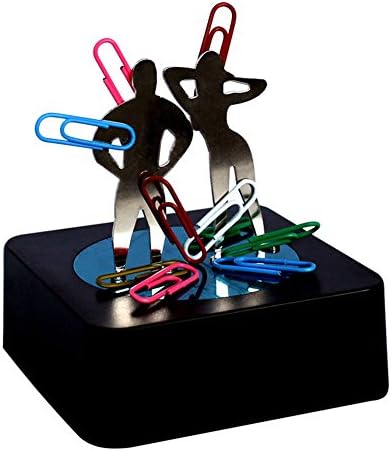 Magnetic sculpture with Stainless Steel Magic Toy Puzzle Magnet Block Education Metal Office Organization (Red)