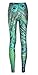 Jescakoo Cute Peacock Feather Print Ankle Length Spandex Skinny Leggings for Women XXL