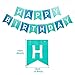 1st Birthday Boy Decorations Kit - Baby Boy First Birthday Decorations One Year Balloon, Blue Happy Birthday Banner,High Chair Banner, Blue Hat Crown, Cake Topper