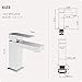 Chrome Bathroom Faucet Single Hole, ALWEN Bathroom Faucet with Pop up Drain, Leadfree CEC & cUPC Certified Single Faucet with Pop Up Drain Modern Touch on Bathroom Sink Faucet
