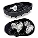 CLEARANCE SALE 3D Skull Ice Mold, YATWIN Silicone Ice Cube Trays Skull Ice Cube Mold with Lids 6 Cavity Ice Cube Maker BPA Free and No Odor for Whiskey Cocktail Wine and Beverages