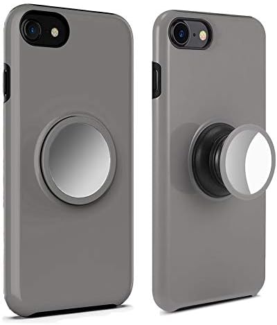 iPhone 8 Case Cover,iPhone 7 Case,iPhone 6s Case,iPhone 6 Case,Rebex Tough Heavy Shock Protective Expanding Phone Stand Grip Built-in Iron for Magnetic Mount Rugged Duty Protection(Grey)