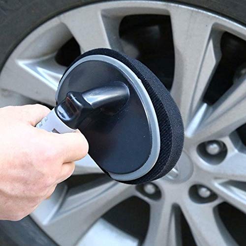 JSCARLIFE Ultimate Tire Brush | Auto Detailing Brush | Tire Cleaning Brush for Tires and Wheels | Tire Dressing Applicator | Car Tire Brush |Car Care (Black) - Thumbnail 4