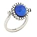 Mojo Antique Sterling Silver Plated Spinner Ring Round Stone Color Change Mood Rings MJ-RS035 (9)