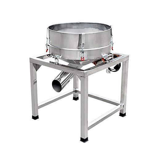ECO-WORTHY Automatic Sifter Shaker Machine 110V 300W Powder Vibrating Food Industrial Stainless Steel Sieve(50 Mesh & 60 Mesh Screen Included)