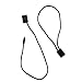 7" 1000 Pcs Black Hang Tag Nylon String Snap Lock Pin Loop Fastener Hook Ties