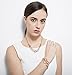 Fancydeli Rose Gold Plated Women Circle Necklace with Crystals 