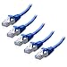 Cable Matters 5-Pack Snagless Cat 6a, Cat6a (SSTP, SFTP) Shielded Ethernet Cable in Blue 3 Feet primary