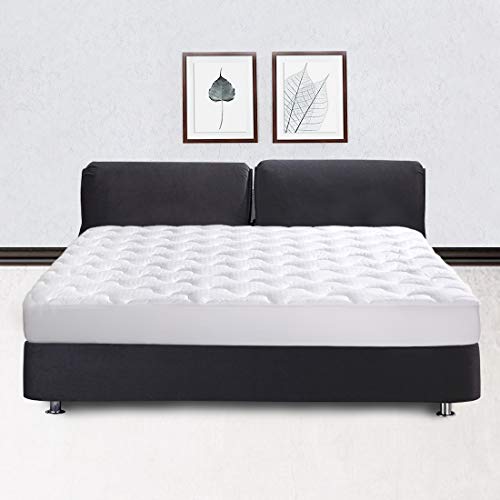 INGALIK Mattress Pad Full Size Fitted Mattress Topper Cotton Top Pillow Top Quilted 8-21Inch Deep Pocket Down Alternative Cooling Mattress Pad Cover