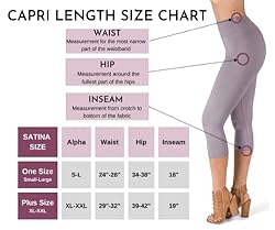 SATINA High Waisted Capri Leggings for Women