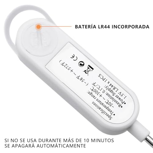 MXHIGO Termómetro Digital de Cocina para Carne, Termómetro de Lectura con Sonda de Acero Inoxidable, Termometro con Pantalla Digital para Parrilla Pollo Masa Almíbar Mermelada Mantequilla Leche Agua