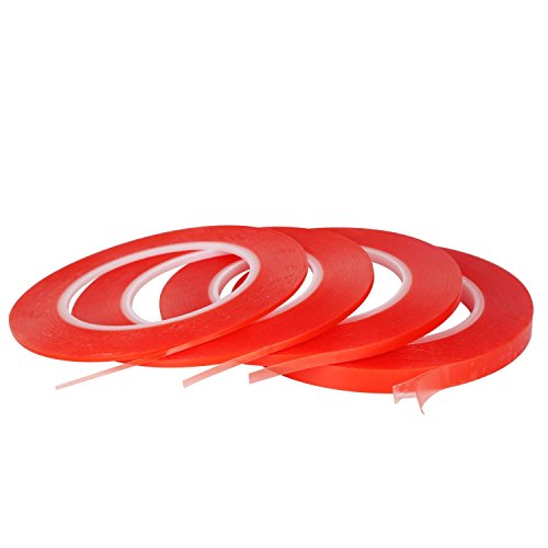 DIYPHONE Heat Resistant 2mm PET Red Film Tape Transparent Double Sided Tape Rolls Strong Adhesive Sticker Tape for iPhone LCD Touch Screen Repair, Length 25M - Thumbnail 6