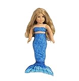 Fin Fun Mermaid Tail Outfit for 18 Inch Doll Like American Girl - Crystal's Arctic Blue - Outfit Only, Doll Not Included
