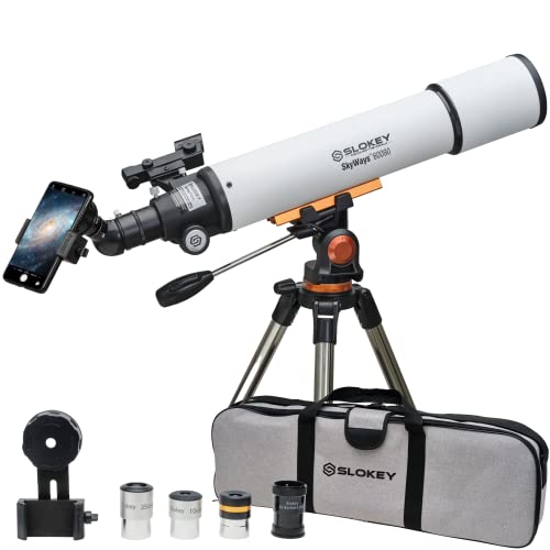 Slokey 60090 Telescopio rifrattore astronomico professionale per adulti - Potente e portatile: 24x-300x - Facile da usare - Telescopi astronomici per adulti principianti