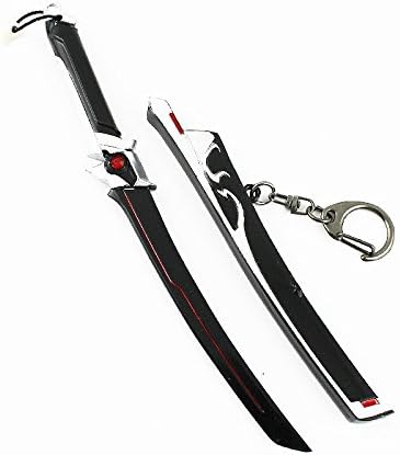 mankecheng Ow Genji Cosplay Metal Sword Katana Model Figure Pendant Key Chains Toys Collection