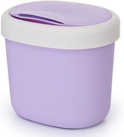 Creative Fashion Household trash Kitchen toilet covered refuse collection tube can be hanging (Purple)