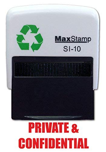 Private and Confidential Stamp – Self Inking Red Stamper – 24 x 7mm