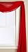 Editex Home Textiles Monique Sheer Window Scarf, 55 by 216-Inch, Red
