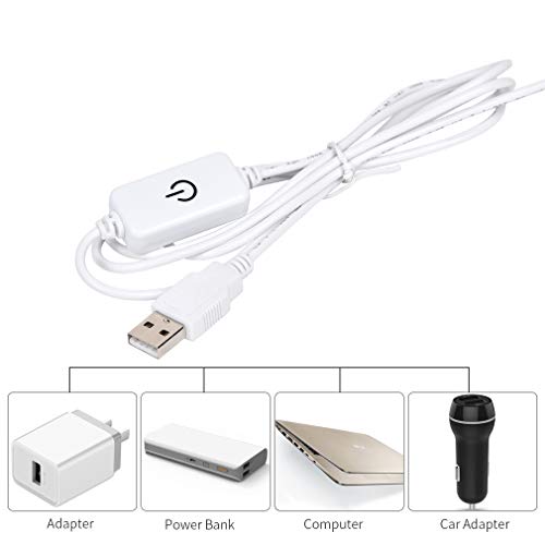 SUNWOW Dimmable USB 24LED Reading Strips Craft Light Portable Eye-Care LED Desk Reading Lamp for Work Tables,Makeup Mirror,Fish Tank,Music Stands, Reading,Mixing Tables (Cool White 6500K)