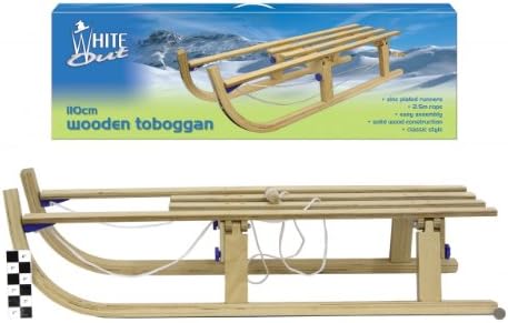 White Out Sleds White Out - 110Cm Wooden Toboggan / Sleigh / Sledge