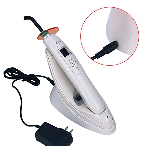 BoNew Dental LED Cure Light with Light Meter White Wireless Lamp 1800MW US Stock - Thumbnail 2