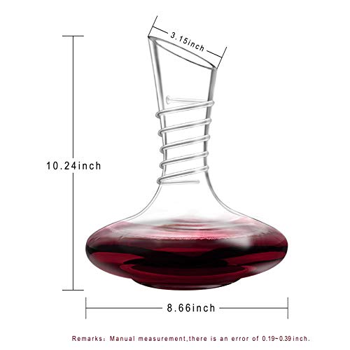2 Decanter+Lead+Free+Crystal+Threaded+Accessories